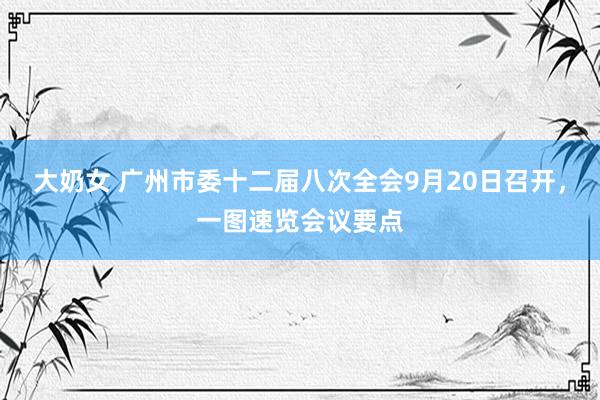 大奶女 广州市委十二届八次全会9月20日召开，一图速览会议要点